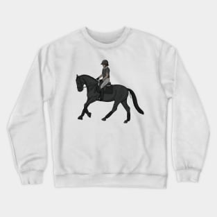 Black Dressage Canter Crewneck Sweatshirt